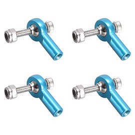 sourcing map 4 PCS M2/2mm 15mm Linkage Rod End Tie Rod End Ball Head Joint Adapter Blue for RC Crawler Boat