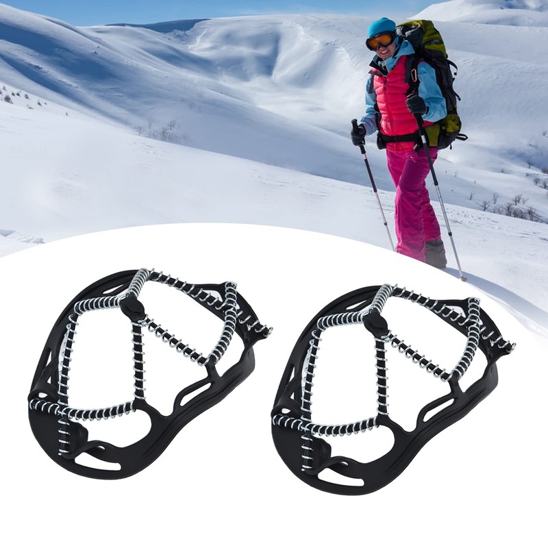 Crampons, 2Pcs Walk Traction Cleats Protect Slipping High Tension Spring