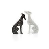 Handmade Mini Resin Whippet/Greyhound Figurines - Set of 2, Decorative