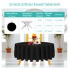 Black Round Polyester Tablecloth Cover for Wedding, Dining and Birthday