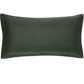 Magano® Premium Cushion Cover 40 x 80 cm, Green, Soft and Non-Iron, Hypoallergenic and Breathable, 3 cm Raised Seam, Pillowcase 40 x 80 cm, Dark Green