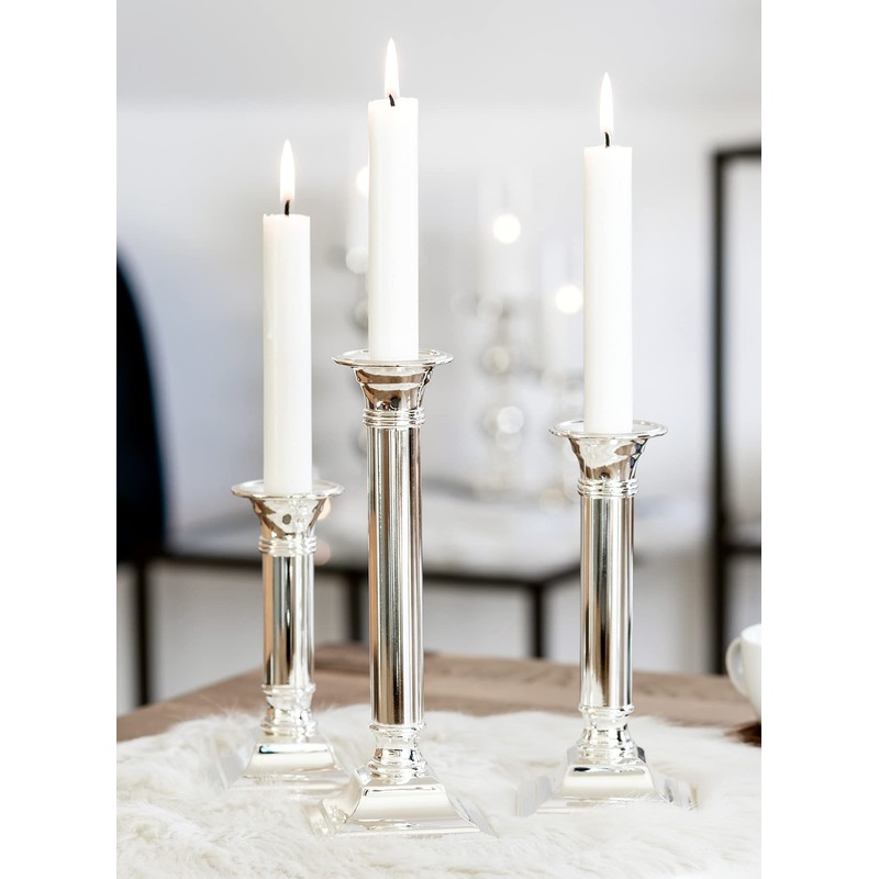 Silver Plated Candlestick ALFORD, Height 15 cm, Silver Plated