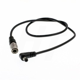 HangTon Hirose 4 Pin Male to Right Angle DC Cylinder Power Cable 5.5*2.5mm for Audio Devices 688 722 Zaxcom Zoom F8 Recorder Mixer Monitor