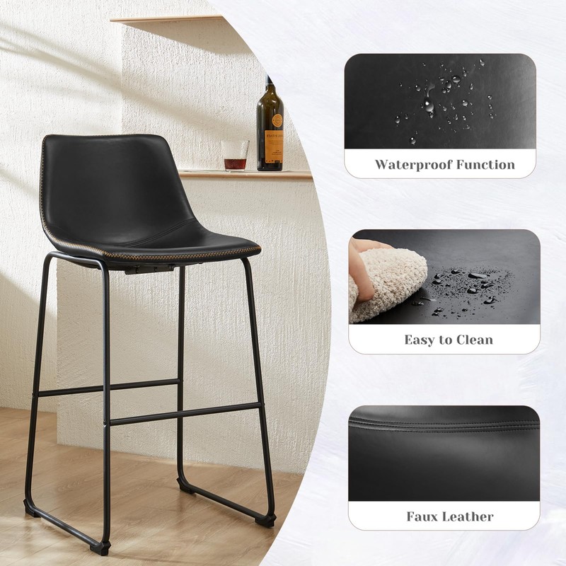 Sweetcrispy Counter Height Bar Stools Set of 2, 30 inch