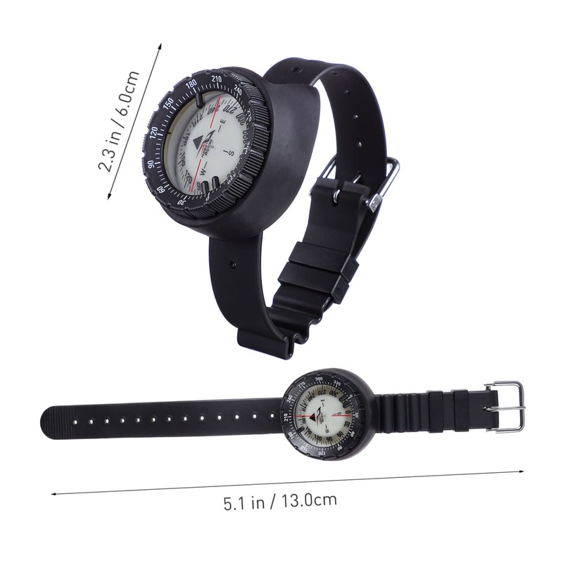 WHAMVOX 1pc Compass Watch Band for Outdoor Navigation Lightweight Wristband
