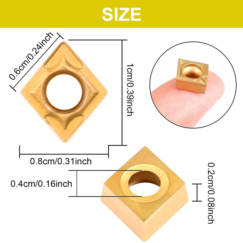 Indexable Lathe Tools 21PCS Kit, 1/2" 12mm Shank 7PCS Metal