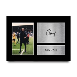 HWC Trading Gary O'Neil Wolverhampton Wanderers Gifts Printed Signed Autograph Picture for Football Fans and Supporters - A4