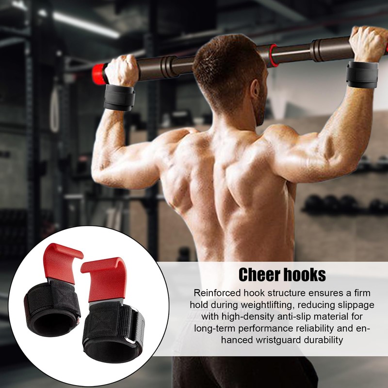 Gym Wrist Wraps | Bodybuilding Grips Hook - Ergonomic Padded