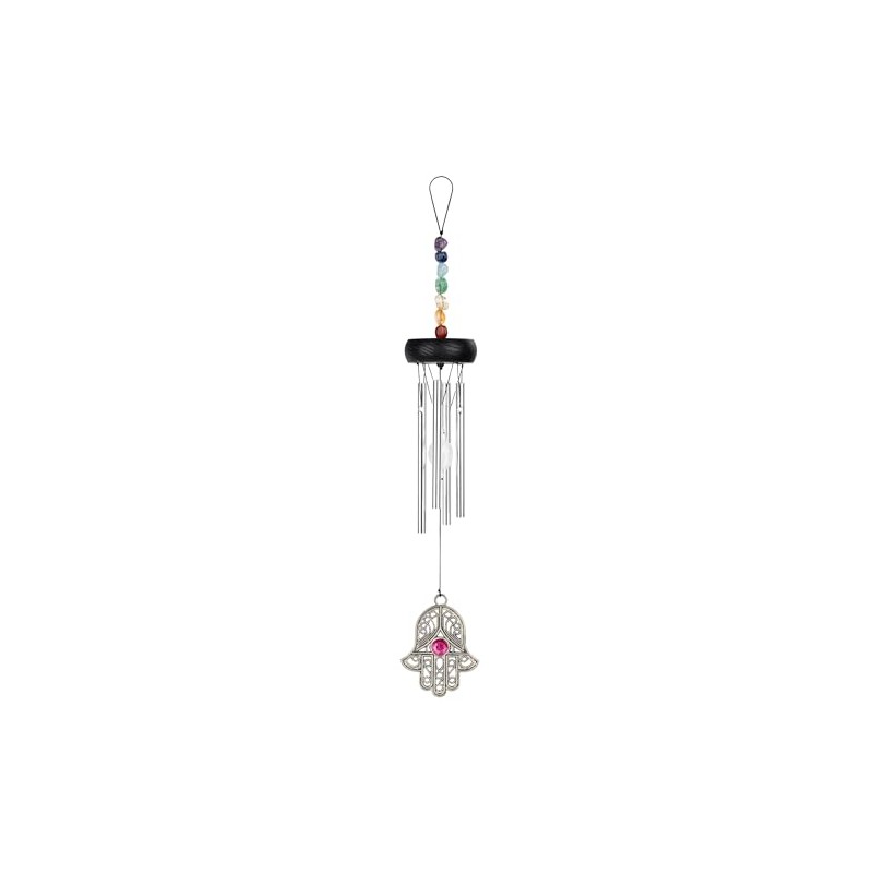 Sonic Energy Mini Chakra Chime Hamsa - Small Wind Chime