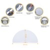 Arch Small Window Shade Curtains Half Circle Moon Pleated Blinds