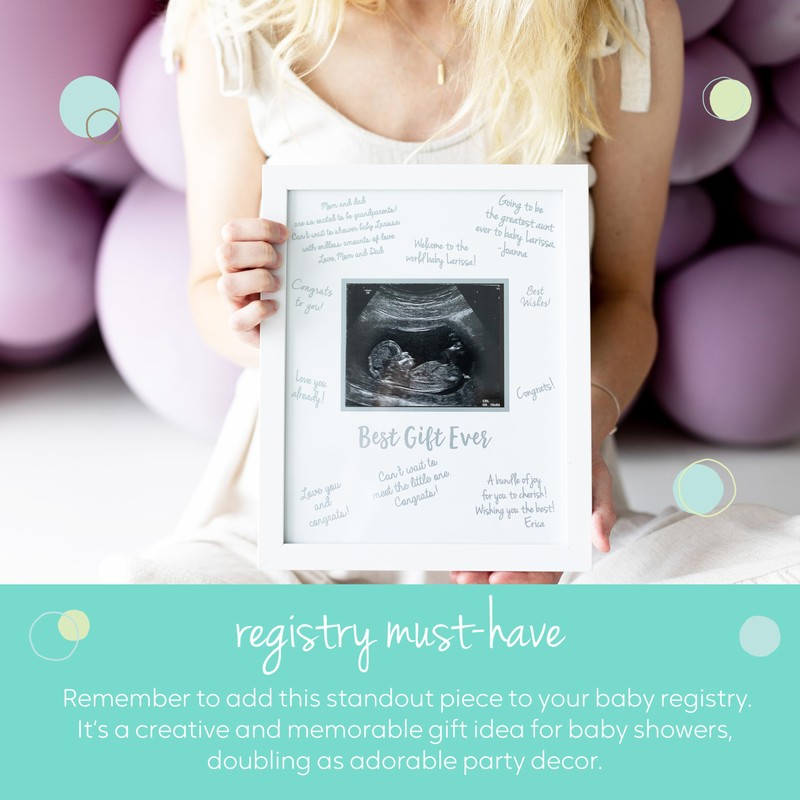 Tiny Ideas Sonogram Signature Frame - Ultrasound Picture Keepsake, Gender