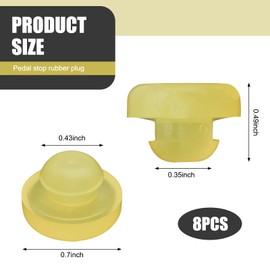 lekudo 8 PCS Car Brake Clutch Pedal Stopper Plug, Rubber Anti-Scratch Wear-Resistant Shock-Absorbing Pad, Replacement 46584-5P010 46584-S0100 46584-2Y000, Compatible with Nissan Infiniti (Beige)