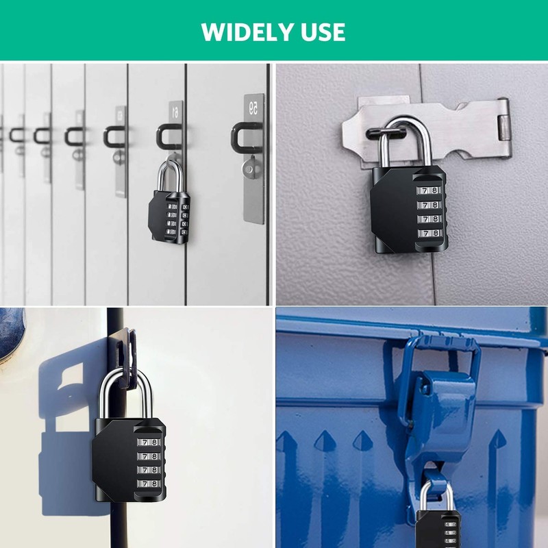 Combination Lock Resettable 4 Digit Padlock with Combination, AIHYTU Waterproof