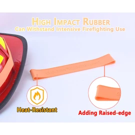 Firefighter Helmet Band 2 Pack, Strengthened Rubber Fire Helmet Strap for Holding Firefighting Tools, Flexible and Sturdy to Fit for Various Styles of Fire Helmets or Hard Hats, Orange