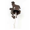 HOMESCAPES Cast Iron Doorbell with Dog Decoration and Wall Bracket