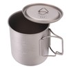 750ml Outdoor Titanium Water Mugs With Folding Handles Portable Camping