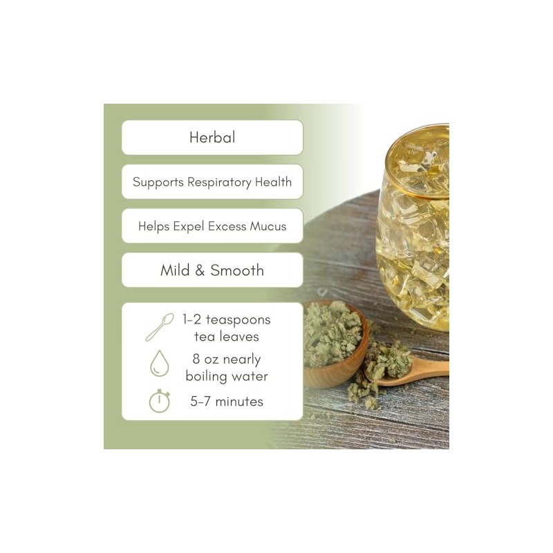 Organic Mullein Loose Leaf Tea - 1oz Bag (Approx. 15