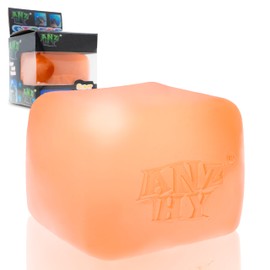 ANZHY Stress Sugar Cube, Squishy Fidget Toys Stress Cube for Anxiety Stress Relief, High Density Gel Filled, Calming Toys for Kids Adults(Orange Cube)