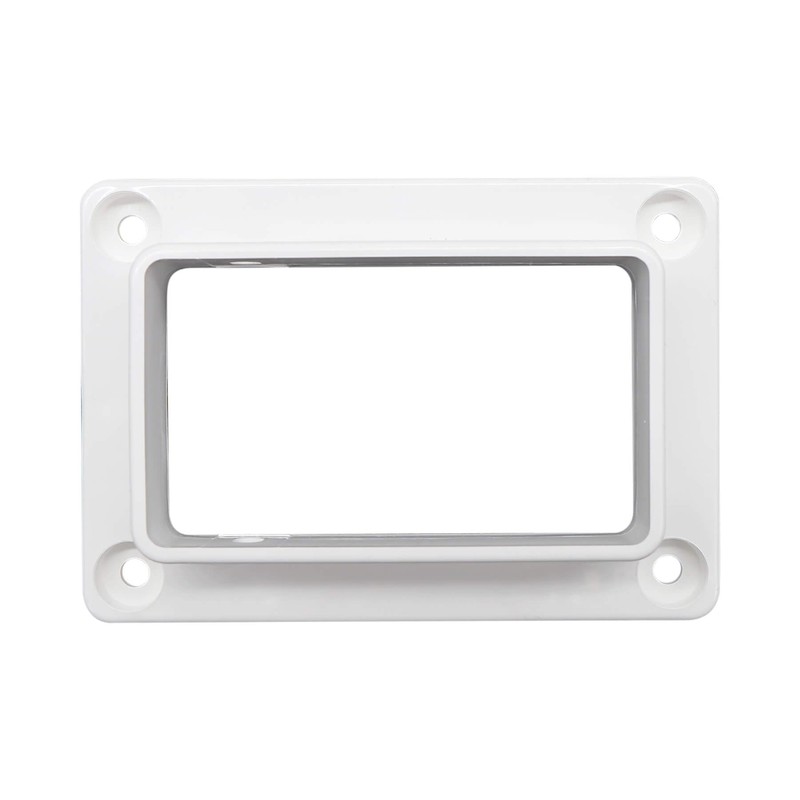 Aiwaiufu 2″ x 3.5″ White Vinyl Fence Brackets, Slotted Handrail