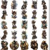 Unbranded 10pcs Steampunk Dog Stickers- Scrapbooking, Journal, DIY Crafts &