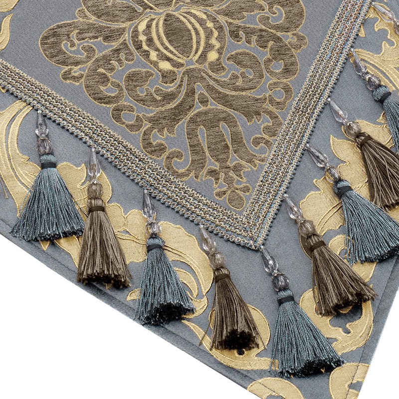 TOPLUXE Table Runner with Handmade Tassels, Luxury Table Runner for