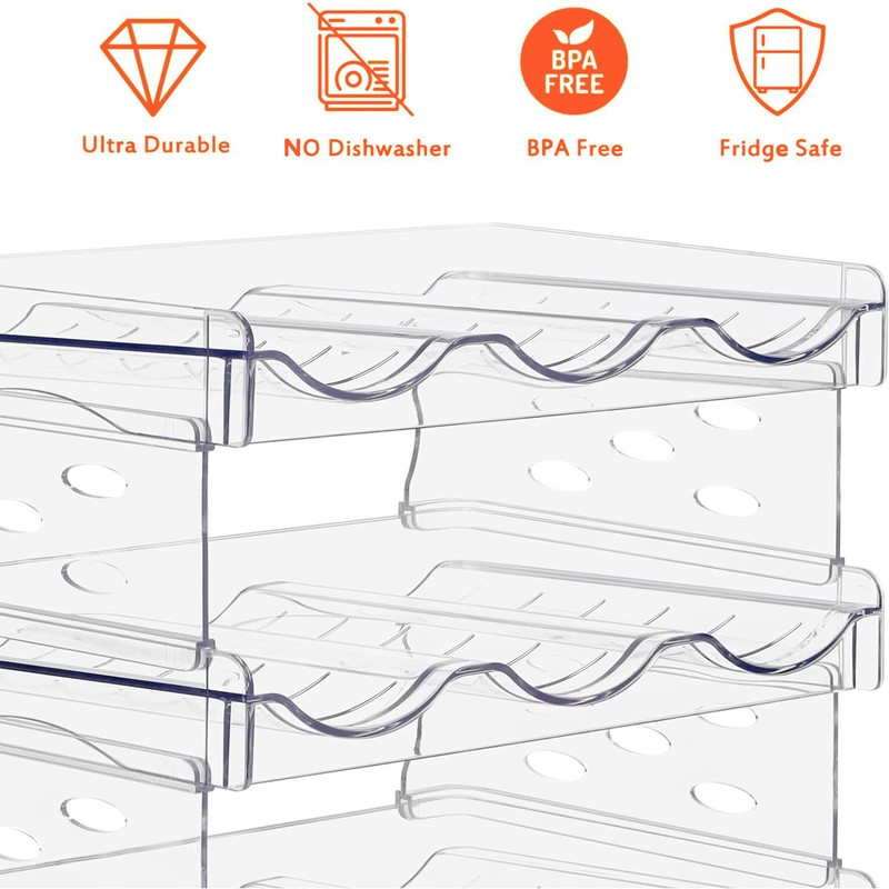 Baosia Stackable Wine Rack,Wine Bottle Holder for Inside Cabinet,for Pantry,Refrigerator,Countertop