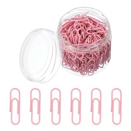 PATIKIL 200pcs Paper Clip, 28mm Paper Clip Cute Metal Clips Rust-Proof Strong Durable Bulk for Office, Pink