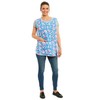 Ladies Floral Design With Piping Tabard Apron Overalls Front Pocket