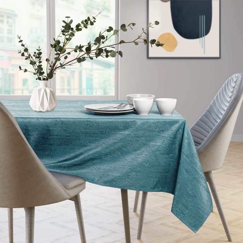 AmeliaHome Tischdecke oval 140x180 cm Tischtuch Tafeldecke Fleckschutz Lotuseffekt Abwaschbar
