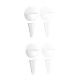 Sosoport 2sets Creative Wall Mounted Vases for Plants Transparent White Styles Easy to Install Durable Flower Storage Buckets with Sticky Hook for Home Decor 4pcs*2