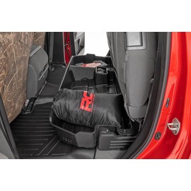 Rough Country Under Seat Storage for Toyota Tundra (2007-2021) Double Cab - Durable, Anti-Skid Thermoplastic Underseat Organizer
