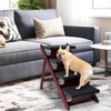 BRIKY Wooden Dog Stairs/Steps - Foldable 4 Steps Dog Steps