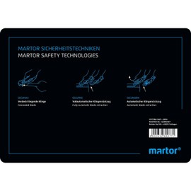 MARTOR Schneidmatte Selbstheilend 148 x 210mm, Schutz für Untergrund, 3 Schichten, cm/inch Raster, Schneidunterlage, Bastelmatte