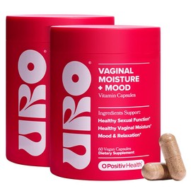 URO Vaginal Moisture & Mood Support Capsules – 2 Bottles, Clinically-Formulated for Comfort, Hydration, Hormone Balance & Female Wellness
