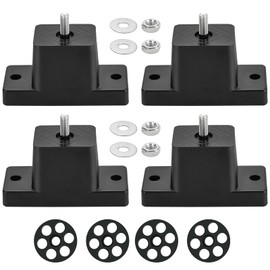 MAOPINER 4 Pack Rubber Vibration Isolator Mounting Bracket with 4 Pack Pads, Anti-Vibration Rubber Isolator Mounts for Outdoor Mini Split Air Conditioner Condenser
