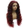 Iwona Long Curly Ombre Auburn Red Two Tone Lace Front