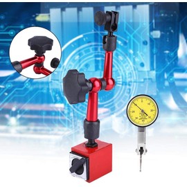 Magnetic Measuring Stand with Magnetic Base, Dial Gauge Measuring Probe Precision 0-0.8 mm Adjustable Magnetic Measuring Tripod Lever Dial Test Display Meter Tool Kit Gage for Dial Indicators
