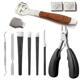 29PCS Callus Shaver for Feet Set Ingrown Toenail Removal Kit Foot Care Tools Stainless Steel Pedicure Knife & Replacement Blades Professional Callus Remover for Feet