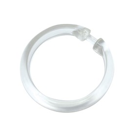 GARDINIA 10 x Transparent Plastic Curtain Rings for Curtain Rods and Tension Rods with Inner Diameter 48 mm