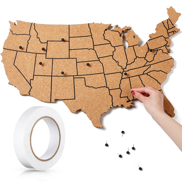Giant USA Travel Map Continental USA Map Cork Board with