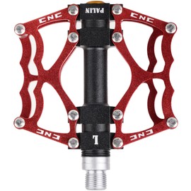 Vagasi Pedales de bicicleta para ciclismo y rodamientos sellados (rojo)