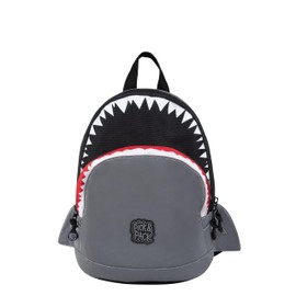 Pick & Pack Unisex Shark Shape Backpack, Visible Grey, Casual