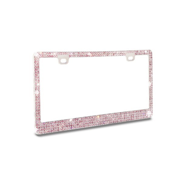 Premium 6 Rows PINK(C-Type Screw Cap) Real Crystal Rhinestone Embedded