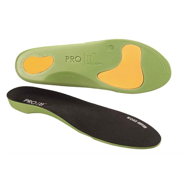 PRO 11 Wellbeing Worx Series Orthotic Insoles for Plantar Fasciitis and Arch Support Size 12/14