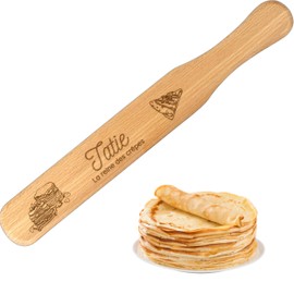ERNESTINE - Wooden Aunty Tata Crepe Spatula - Gift idea Aunt Uncle - Pastry accessory for pancakes - spatulas kitchen pancakes - kitchen tool - crepe accessories - crepe utensils