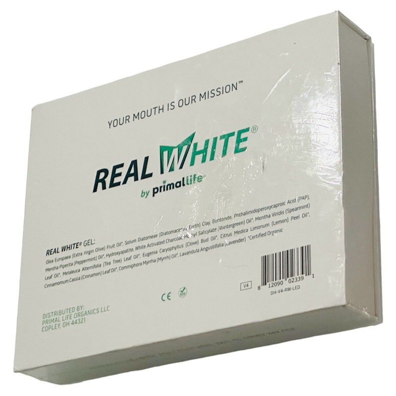 REAL WHITE PRIMAL LIFE ORGANICS REAL WHITE TEETH WHITENING SYSTEM