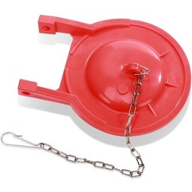 Toilet Flapper Replacement Kit 2 Pack, Water Conserving Toilet Flappers for 3 Inch Flush Valves, Stainless Steel Chain, High Performance, Easy to Install, Red