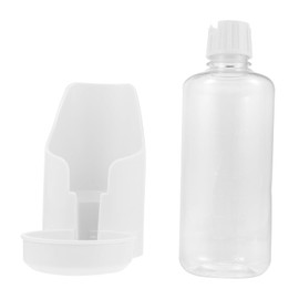 Comedero Automático Diseño para Colgar en Jaula para Pájaros de Plástico Blanco Dispensador Continuo de Agua y Alimento para Aves Pequeñas