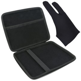 Khanka Hard Travel Case+Finger Glove for Wacom Intuos M/CTL-672-N Medium Bluetooth Pen Tablet Wireless Graphic Tablet.(Fits Medium)