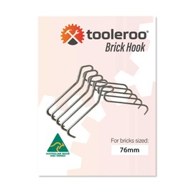 5 Pack 76mm (3") Brick Hooks - Wall Clips Hangers for Pictures Pot Plants